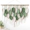Large Macrame Wall Hanging Boho Leaf Tapestry, Handmade Woven Wall Decor, Chic Bohemian Wall Art for Bedroom, Living Room, Nursery, or Office, 39"W x 29.5"L